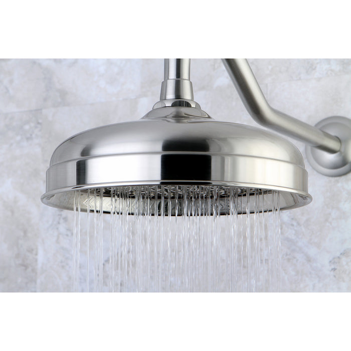 Kingston Heirloom K124A8 - Victorian 8-Inch Round Raindrop Brass Shower Head, Brushed Nickel