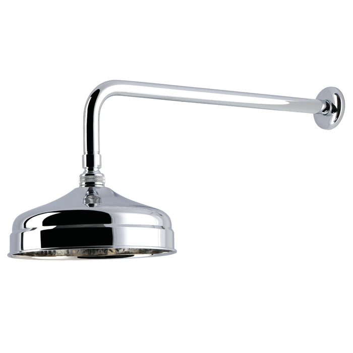 Kingston Trimscape K124K11 8-Inch Round Raindrop Brass Shower Head with 17-Inch Shower Arm, Polished Chrome