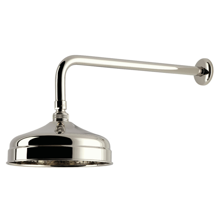 Kingston Trimscape K124K16 8-Inch Round Raindrop Brass Shower Head with 17-Inch Shower Arm, Polished Nickel