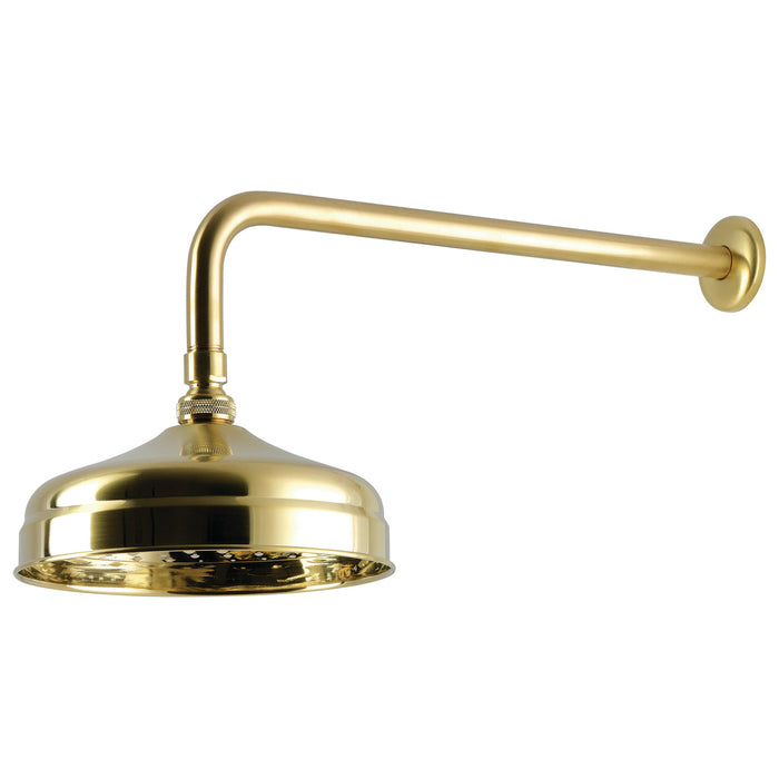 Kingston Trimscape K124K17 8-Inch Round Raindrop Brass Shower Head with 17-Inch Shower Arm, Brushed Brass
