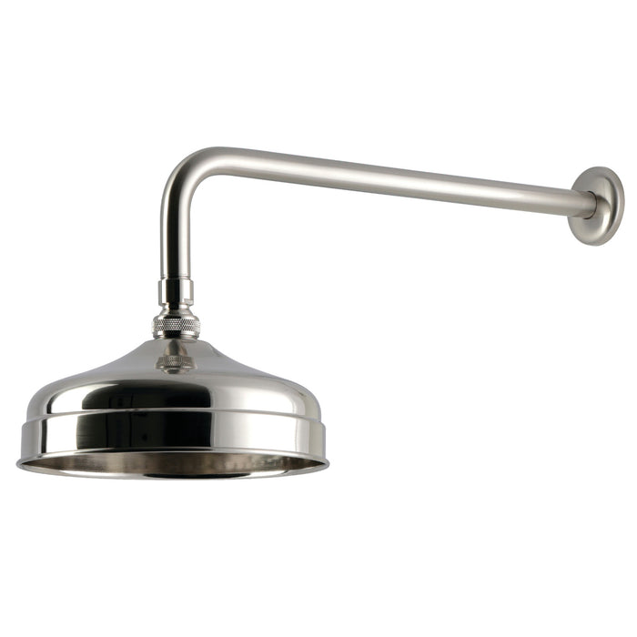 Kingston Trimscape K124K18 8-Inch Round Raindrop Brass Shower Head with 17-Inch Shower Arm, Brushed Nickel