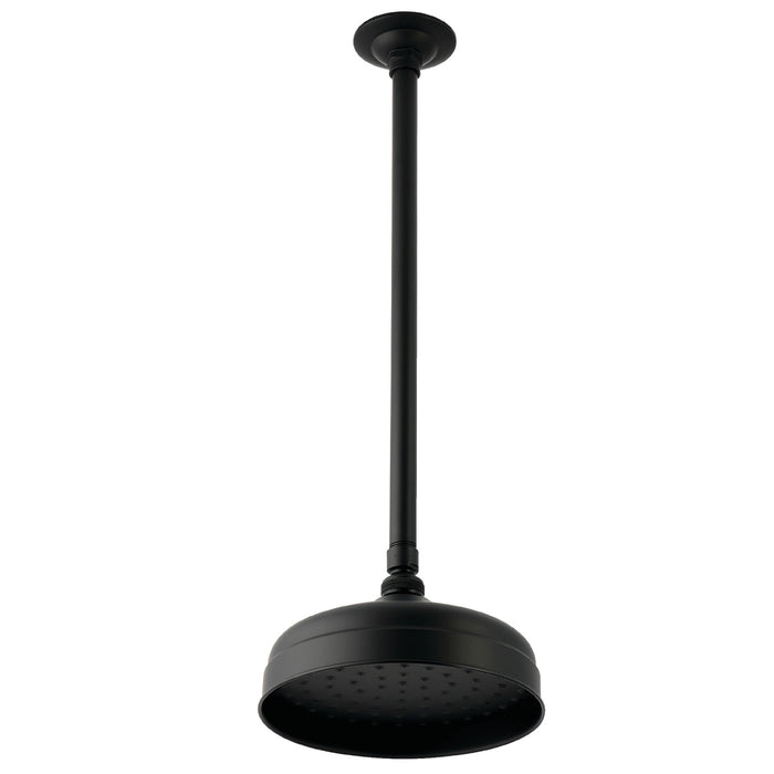 Kingston Trimscape K124K20 8-Inch Round Brass Shower Head with 17-Inch Ceiling Mounted Shower Arm, Matte Black