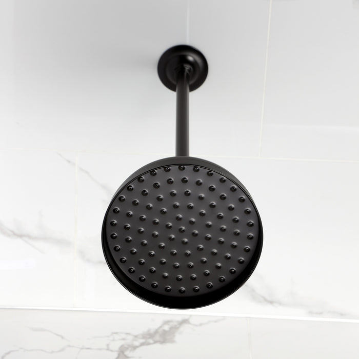 Kingston Trimscape K124K25 8-Inch Round Brass Shower Head with 17-Inch Ceiling Mounted Shower Arm, Oil Rubbed Bronze