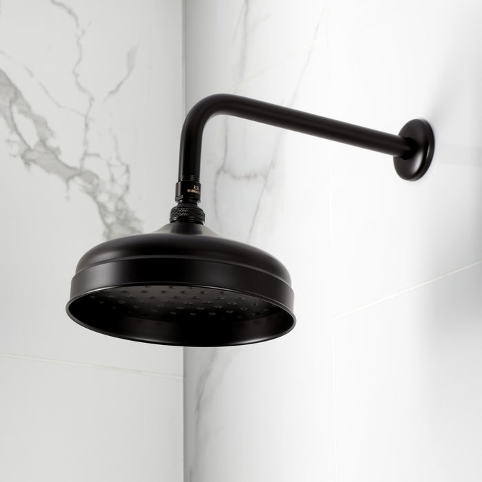 Kingston Trimscape K124K35 8-Inch Round Raindrop Brass Shower Head with 12-Inch Shower Arm, Oil Rubbed Bronze