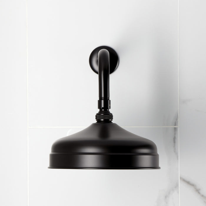 Kingston Trimscape K124K35 8-Inch Round Raindrop Brass Shower Head with 12-Inch Shower Arm, Oil Rubbed Bronze