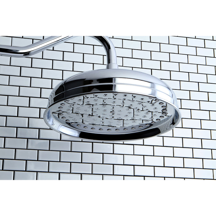 Kingston Heirloom K125A1 - Victorian 10-Inch Round Raindrop Brass Shower Head, Polished Chrome
