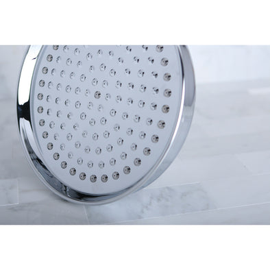 Kingston Messing Duschkopf K124 A1 Viktorianisch – 8 Zoll Durchmesser, Regentropfen-Muster, Chrompoliert, 2,0 GPM Durchfluss