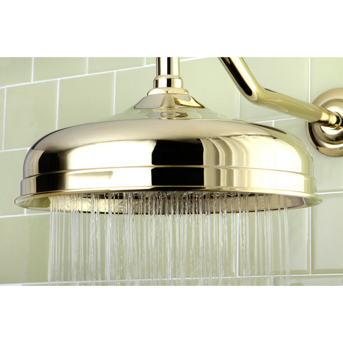 Kingston Heirloom K125A2 - Victorian 10-Inch Round Raindrop Brass Shower Head, Polished Brass
