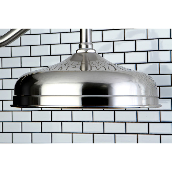 Kingston Heirloom K125A8 - Victorian 10-Inch Round Raindrop Brass Shower Head, Brushed Nickel