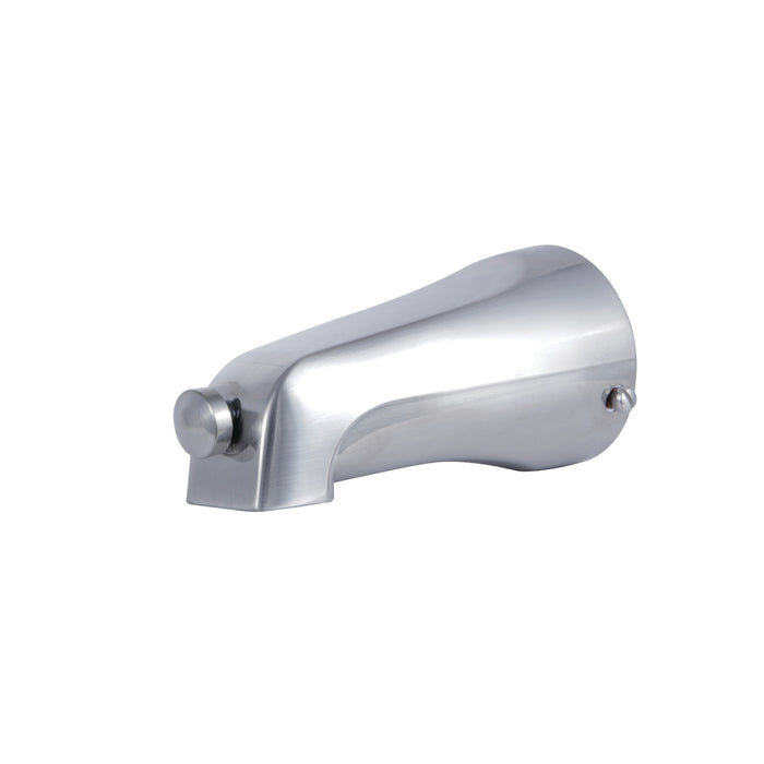 Kingston Shower Scape K1267A8 5-3/16 Inch Zinc Tub Faucet Spout with Diverter, 1/2 Inch CTS, Brushed Nickel