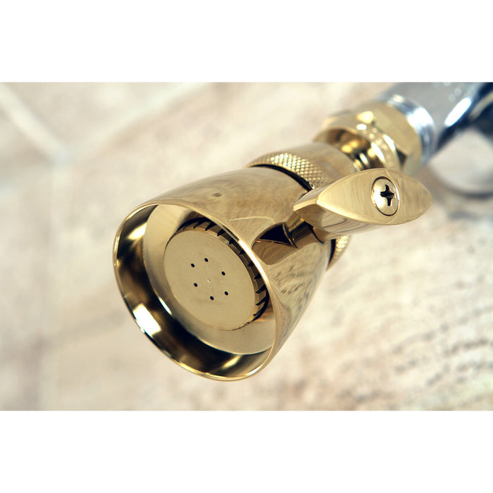 Kingston Tulare K131A2 - Made To Match 1-3/4 Inch Round Adjustable Jet Spray Brass Shower Head, Polished Brass