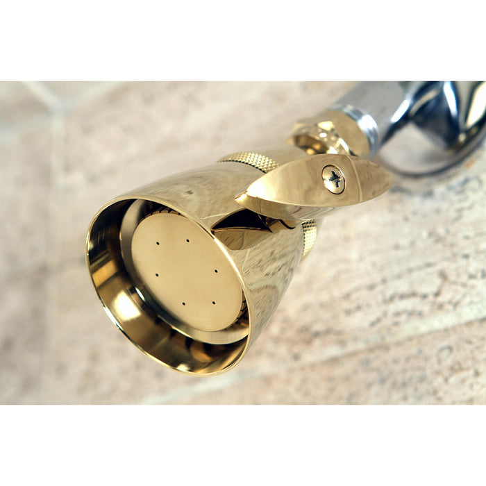 Kingston Tulare K132A2 - Made To Match 2-1/4-Inch Round Adjustable Jet Spray Brass Shower Head, Polished Brass