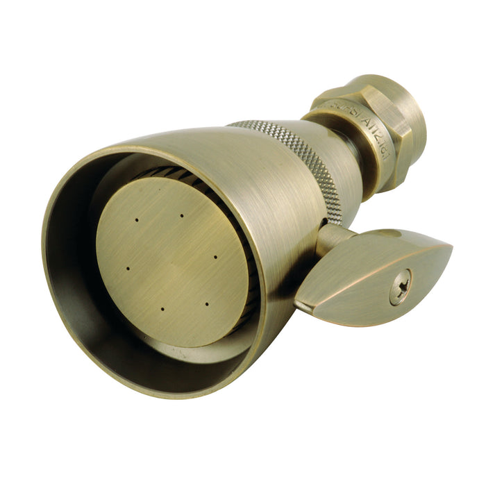 Kingston Tulare K132A3 - Made To Match 2-1/4-Inch Round Adjustable Jet Spray Brass Shower Head, Antique Brass