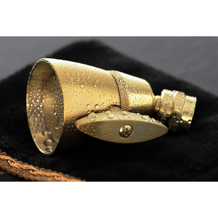 Kingston Tulare K132A7 - Made To Match 2-1/4-Inch Round Adjustable Jet Spray Brass Shower Head, Brushed Brass