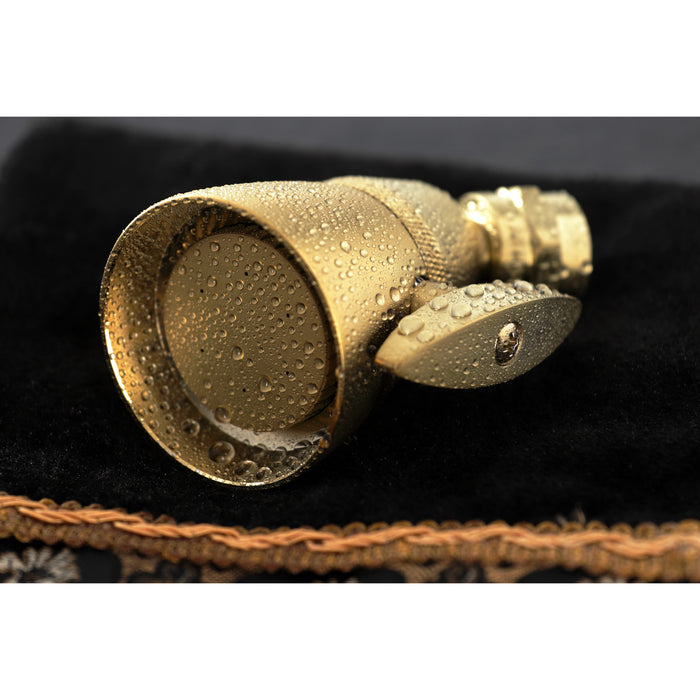 Kingston Tulare K132A7 - Made To Match 2-1/4-Inch Round Adjustable Jet Spray Brass Shower Head, Brushed Brass