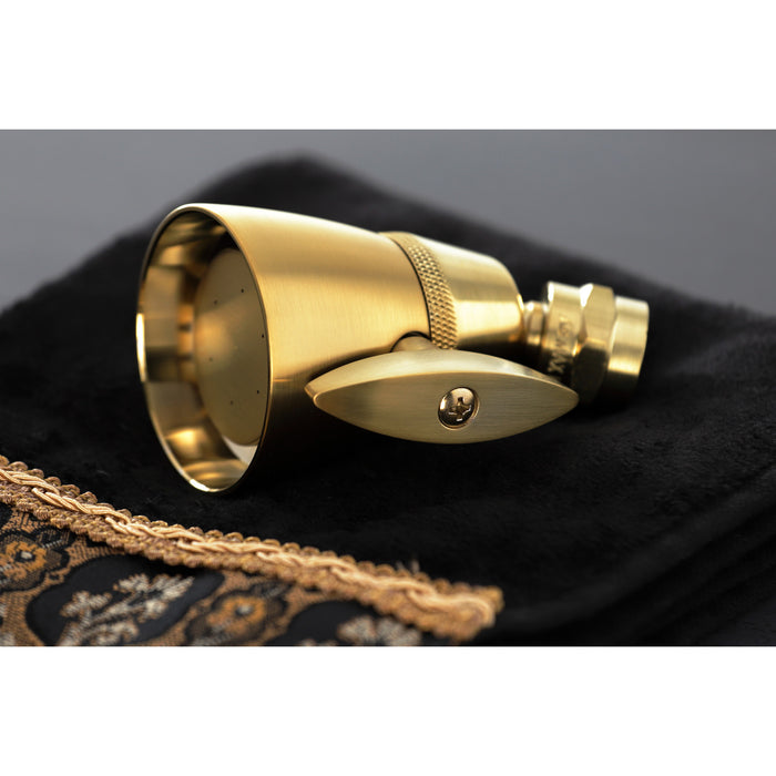 Kingston Tulare K132A7 - Made To Match 2-1/4-Inch Round Adjustable Jet Spray Brass Shower Head, Brushed Brass