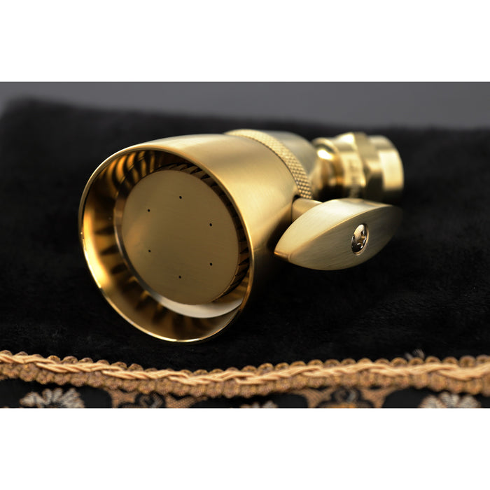 Kingston Tulare K132A7 - Made To Match 2-1/4-Inch Round Adjustable Jet Spray Brass Shower Head, Brushed Brass