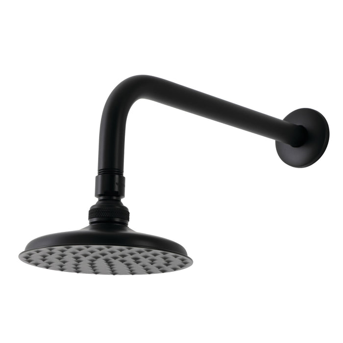 Kingston Heirloom K135A0CK - Victorian 5-1/4-Inch Round Raindrop Brass Shower Head with 12-Inch Shower Arm, Matte Black