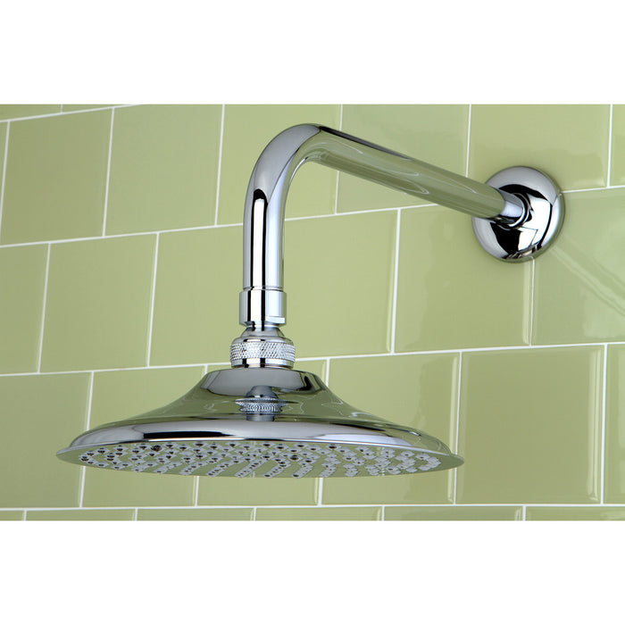 Kingston Heirloom K135A1CK - Victorian 5-1/4-Inch Round Raindrop Brass Shower Head with 12-Inch Shower Arm, Polished Chrome