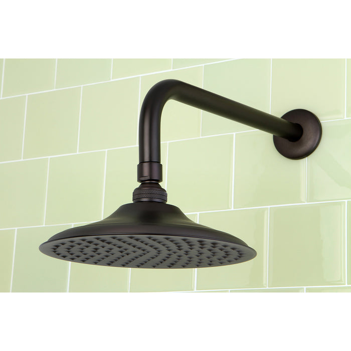 Kingston Heirloom K135A5CK - Victorian 5-1/4-Inch Round Raindrop Brass Shower Head with 12-Inch Shower Arm, Oil Rubbed Bronze
