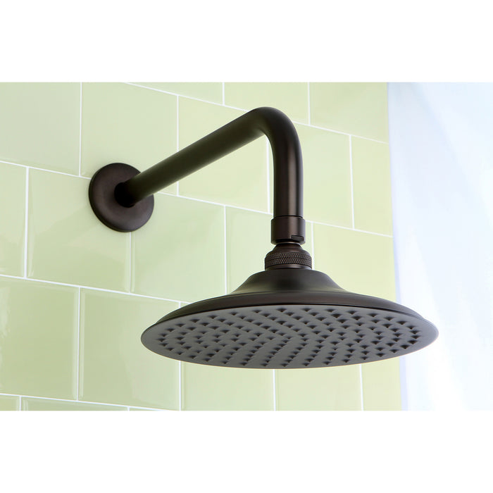 Kingston Heirloom K135A5CK - Victorian 5-1/4-Inch Round Raindrop Brass Shower Head with 12-Inch Shower Arm, Oil Rubbed Bronze