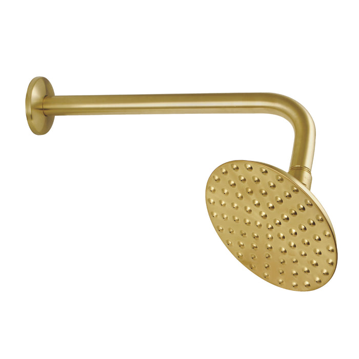 Victorian K135A7CK 5-1/4 Inch Brass Shower Head with 12-Inch Shower Arm, Brushed Brass
