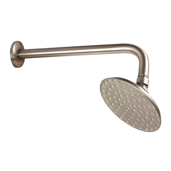 Kingston Heirloom K135A8CK - Victorian 5-1/4-Inch Round Raindrop Brass Shower Head with 12-Inch Shower Arm, Brushed Nickel