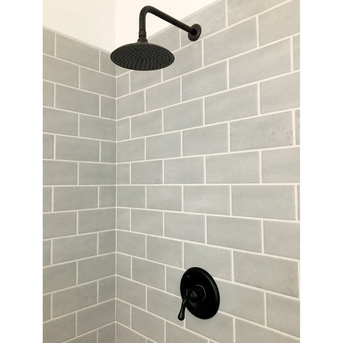 Kingston Heirloom K136A5CK - Victorian 7-3/4 Inch Round Raindrop Brass Shower Head with 12-Inch Shower Arm, Oil Rubbed Bronze