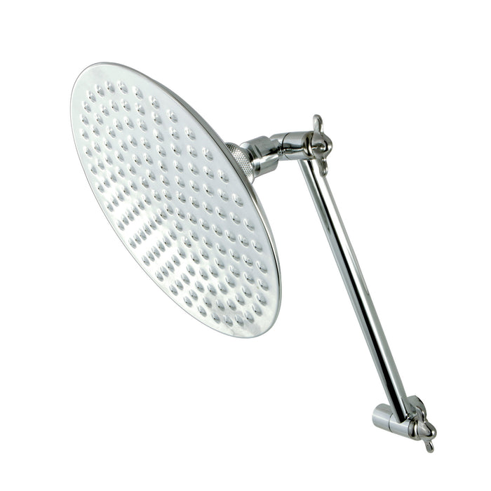 Kingston Heirloom K136K1 - Victorian 7-3/4 Inch Round Raindrop Brass Shower Head with 10-Inch High-Low Adjustable Shower Arm, Polished Chrome