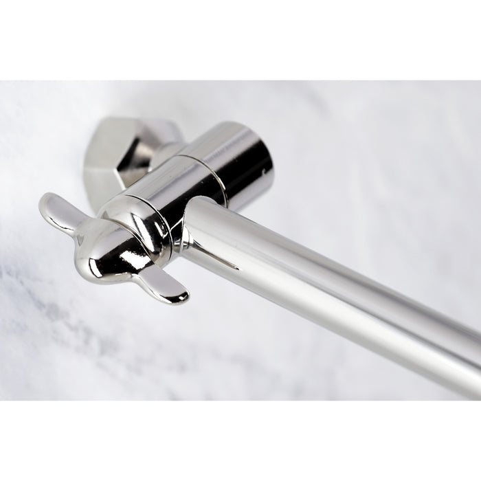 Kingston Heirloom K136K6 - Victorian 7-3/4 Inch Round Raindrop Brass Shower Head with 10-Inch High-Low Adjustable Shower Arm, Polished Nickel