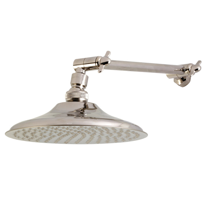 Kingston Heirloom K136K6 - Victorian 7-3/4 Inch Round Raindrop Brass Shower Head with 10-Inch High-Low Adjustable Shower Arm, Polished Nickel