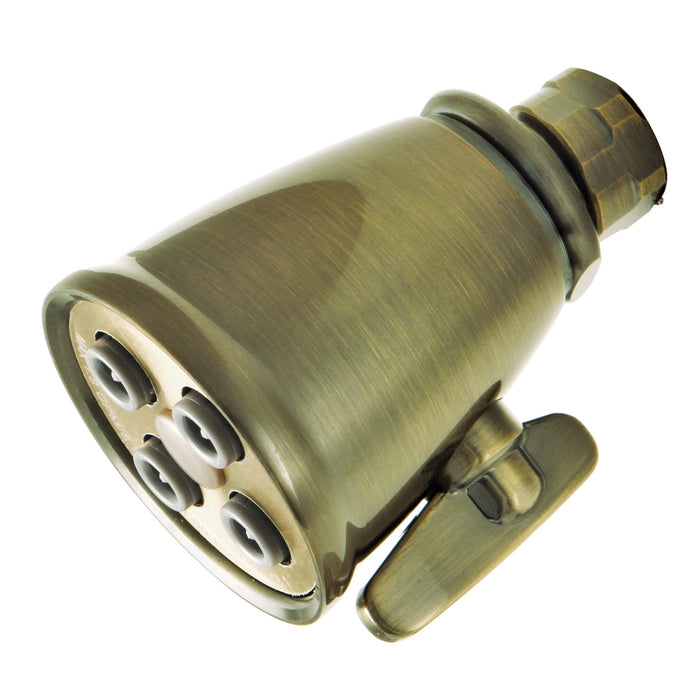Kingston Heirloom K137A3 - Victorian 2-5/16-Inch Round Adjustable Jet Spray Brass Shower Head, Antique Brass