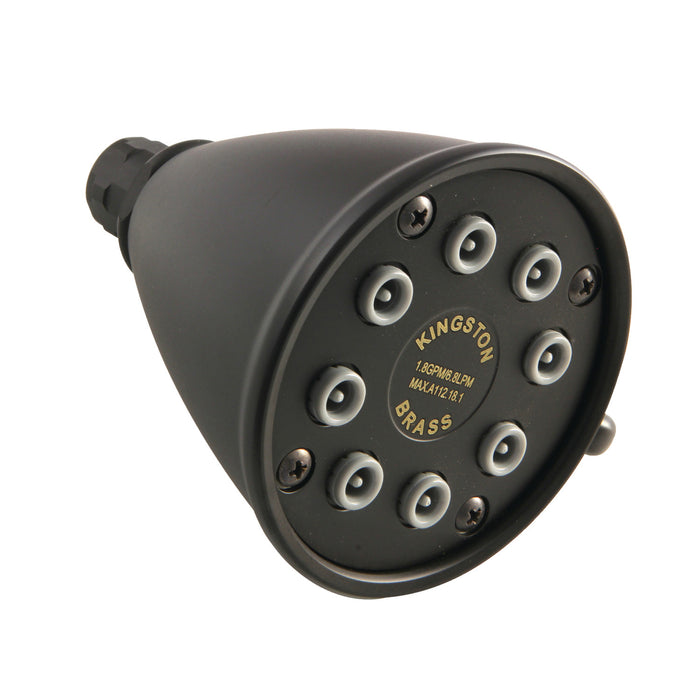 Victorian K139A0MB 3-5/8-Inch Round Adjustable Jet Spray Brass Shower Head, Matte Black