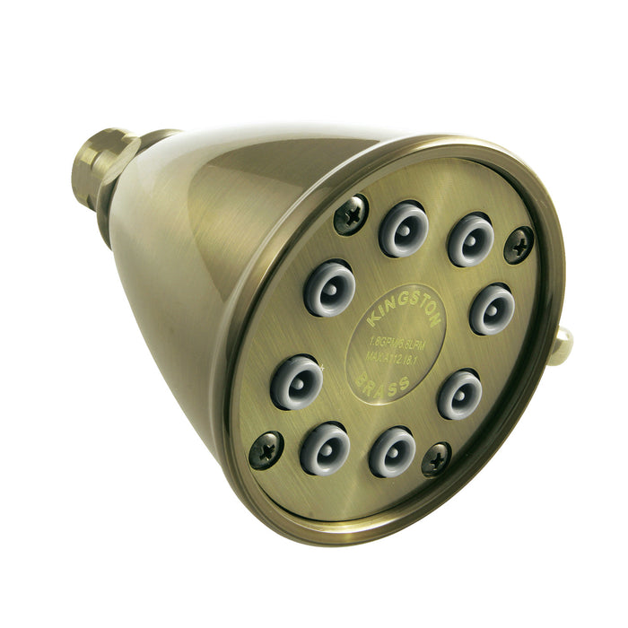 Kingston Heirloom K139A3 - Victorian 3-5/8-Inch Round Adjustable Jet Spray Brass Shower Head, Antique Brass