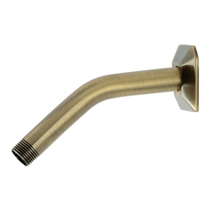 Kingston Trapeze K151AK23 Shower Arm with Hexagon Flange, Antique Brass