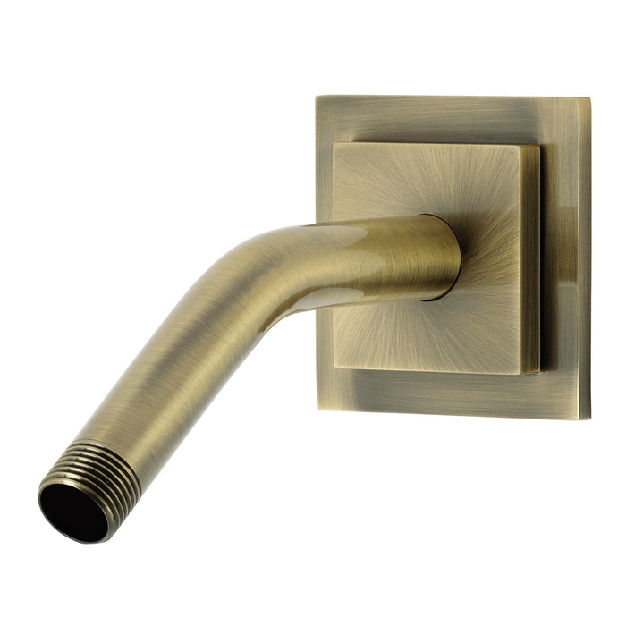 Kingston Trapeze K151AK33 Shower Arm with Square Flange, Antique Brass