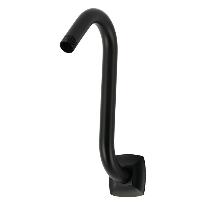 Kingston Gehry K152AK10 S-Shape Shower Arm with Square Flange, Matte Black