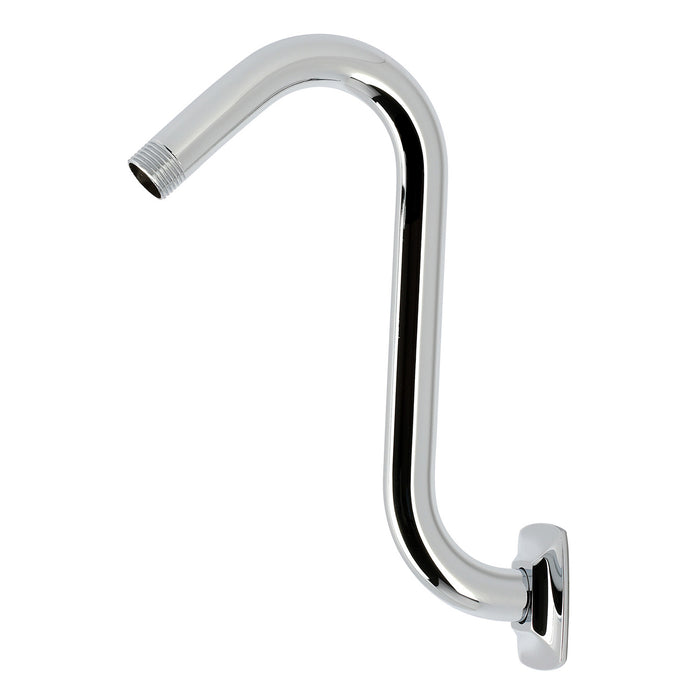 Kingston Gehry K152AK11 S-Shape Shower Arm with Square Flange, Polished Chrome