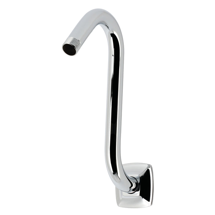 Kingston Gehry K152AK11 S-Shape Shower Arm with Square Flange, Polished Chrome