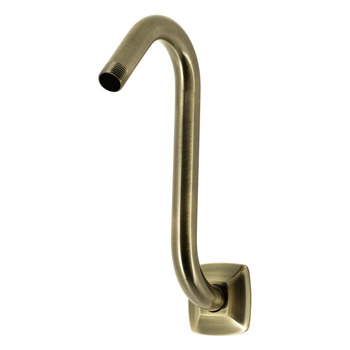 Kingston Gehry K152AK13 S-Shape Shower Arm with Square Flange, Antique Brass
