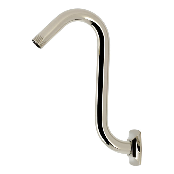 Kingston Gehry K152AK16 S-Shape Shower Arm with Square Flange, Polished Nickel
