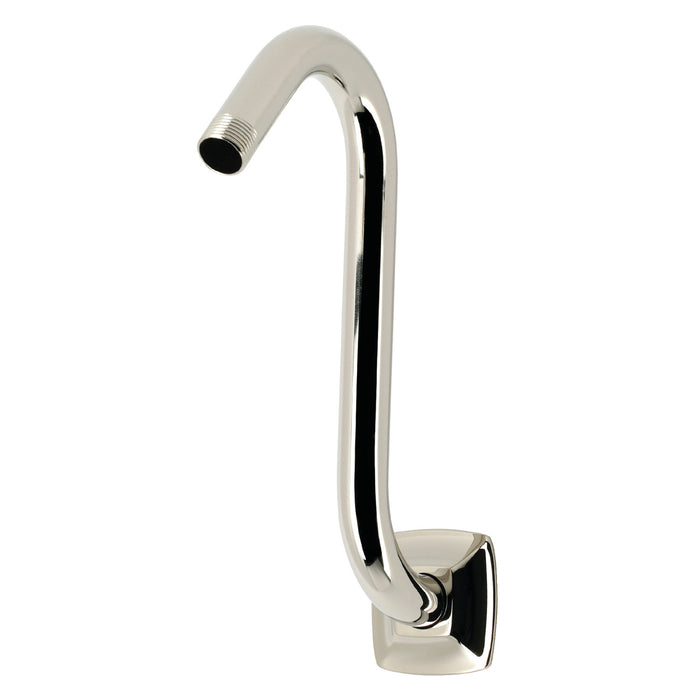 Kingston Gehry K152AK16 S-Shape Shower Arm with Square Flange, Polished Nickel