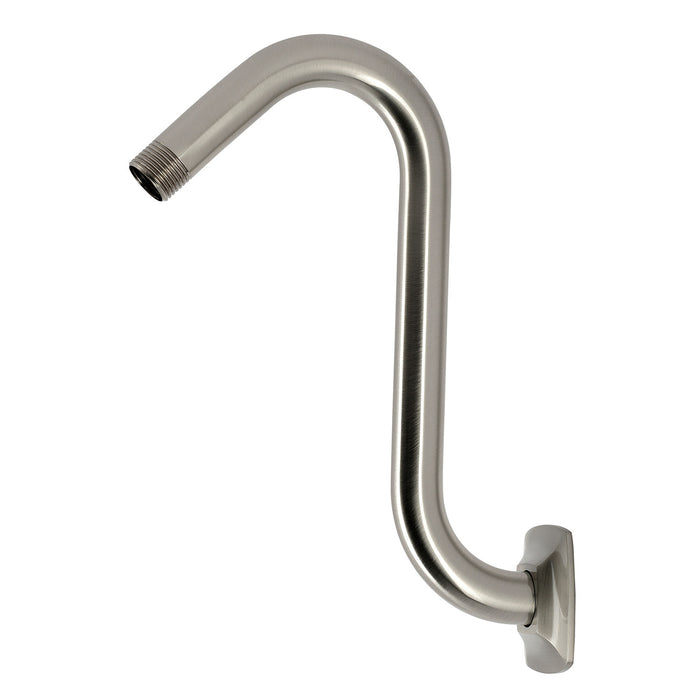 Kingston Gehry K152AK18 S-Shape Shower Arm with Square Flange, Brushed Nickel