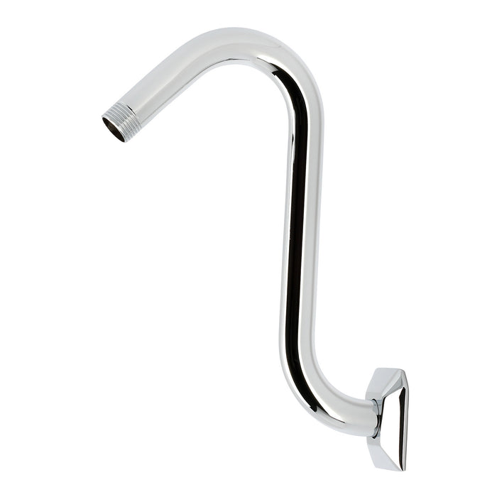 Kingston Trapeze K152AK21 S-Shape Shower Arm with Hexagon Flange, Polished Chrome