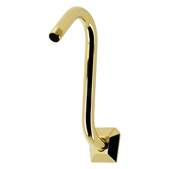Kingston Trapeze K152AK22 S-Shape Shower Arm with Hexagon Flange, Polished Brass