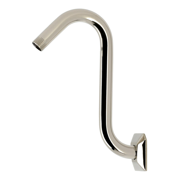 Kingston Trapeze K152AK26 S-Shape Shower Arm with Hexagon Flange, Polished Nickel