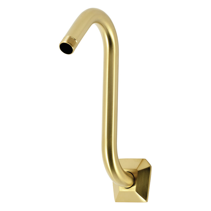 Kingston Trapeze K152AK27 S-Shape Shower Arm with Hexagon Flange, Brushed Brass