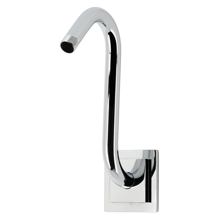 Kingston Claremont K152AK31 S-Shape Shower Arm with Square Flange, Polished Chrome