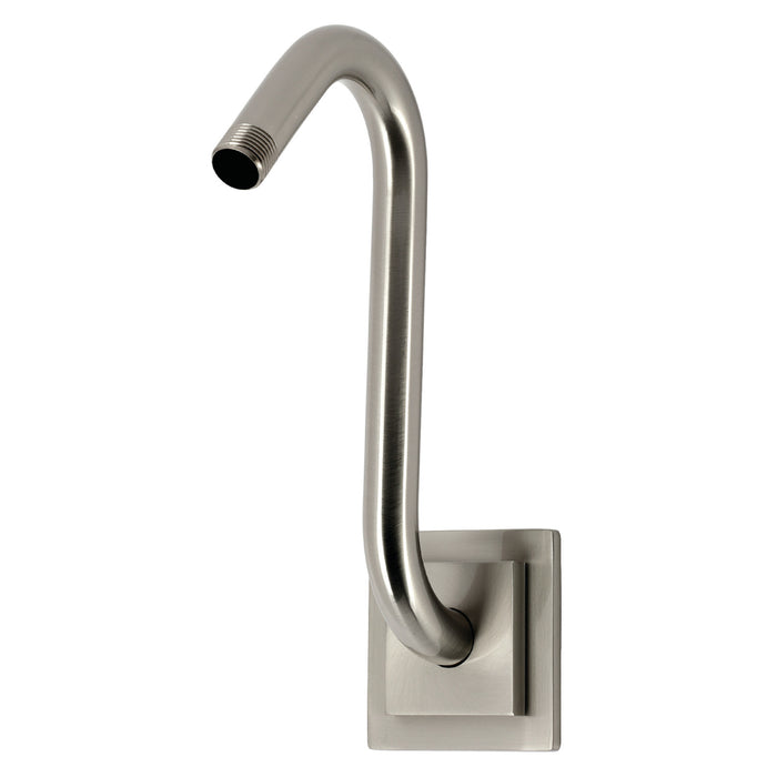Kingston Claremont K152AK38 S-Shape Shower Arm with Square Flange, Brushed Nickel