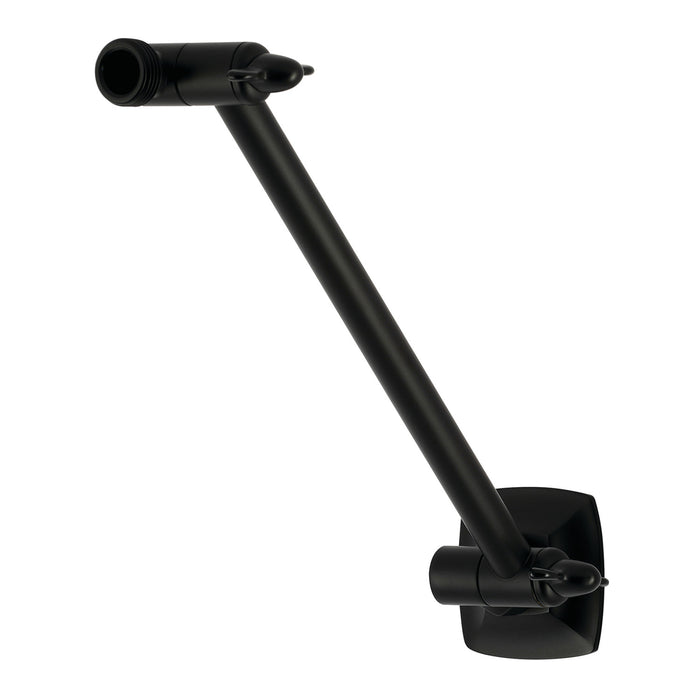 Kingston Gehry K153AK10 10-Inch Adjustable High-Low Shower Arm with Square Flange, Matte Black